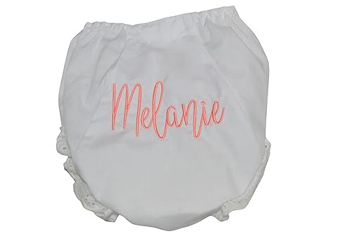 Personalized Baby Bloomers, Baby Diaper Cover with embroidered name,  Melanie Script Font Bloomers in Oman Whizz Covers