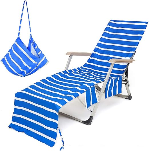 chaise lounge towel with pockets