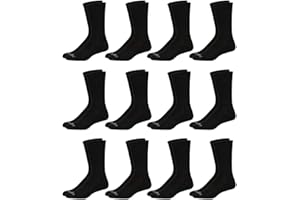 AND1 Mens Crew Socks - 12 Pack Moisture Wicking Cushioned Performance Breathable Athletic Socks for Men (Sizes: 6-12.5)