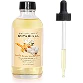 Soothing House Vanilla Sugar Sandalwood Body & Hair Oil – Inspired Warm Gourmand Scent – Hydrating & Nourishing Oil for Skin, Hair & Cuticles – Lightweight, Fast-Absorbing, 4 fl oz