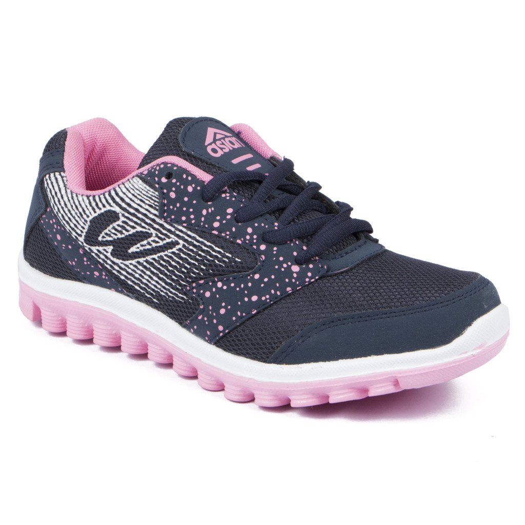 asian shoes riya 21 navy blue pink women sports shoes