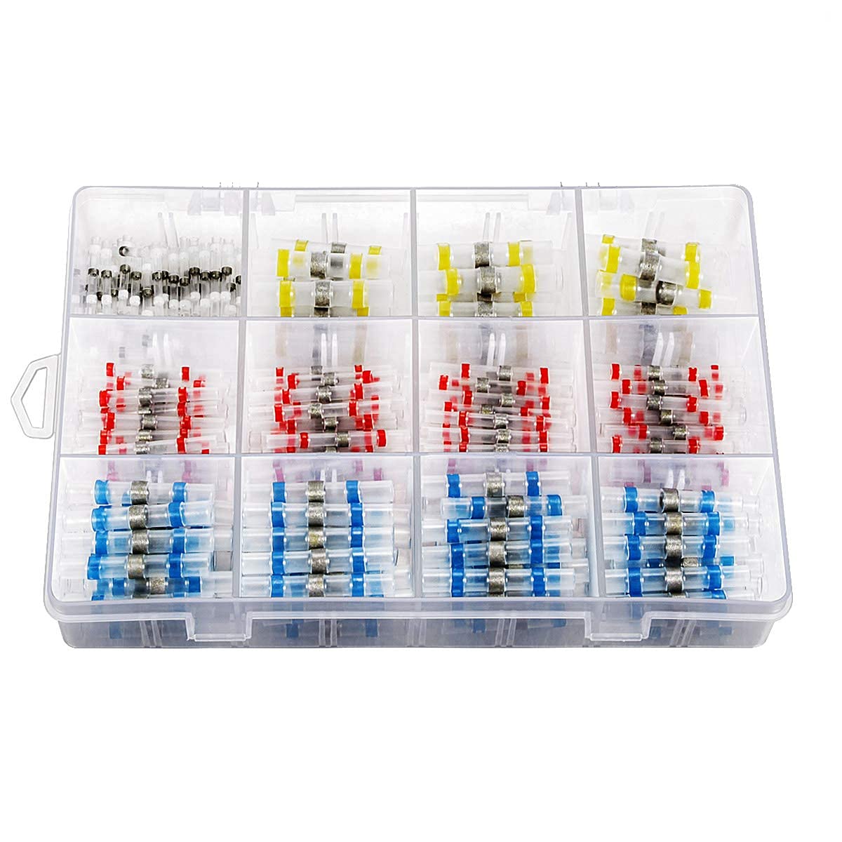 DollaTek 250Pcs Electrical Wire Connectors Insulated Solder Sleeve Tube Heat Shrink Sorder Terminal Waterproof Butt Connectors