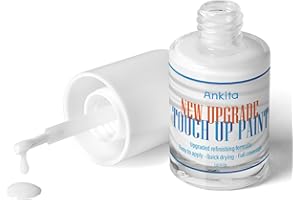 Ankita White Touch Up Paint for Walls, Wood, Interior and Exterior Satin Enamel Paint, Quickly Repairs House Minor Chips, Cracks, Scratches and Spots, For Walls, Wood, Cabinet, Baseboard, Doors, Trim, Furniture, Corner, Egg Shell and Small Can.(Perfect White)