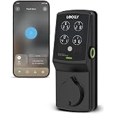 Lockly Secure Plus Smart Deadbolt Lock with 3D Biometric Fingerprint | Keyless Entry Door Lock with PIN Genie&reg; Keypad, Auto Lock, Voice Control, Easy Installation, Matte Black