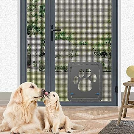 security screen door with pet flap