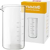 YMMIND Standard Universal Design 34 oz French Press Replacement Glass Beaker, Fits Most Brands French Press Coffee Makers (1Quart / 1000ml / 5-6 Cup) Coffee Press Borosilicate Glass Water Bottle