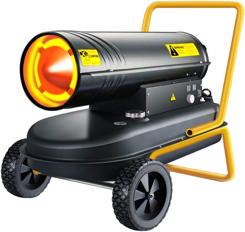 EVEN Kerosene/Diesel Forced Air Heater with Thermostat,with Automatic Overheat Safety Cut Off - For Use in Garage, Workshop, Shed, Warehouse,construction sites or breeding, etc