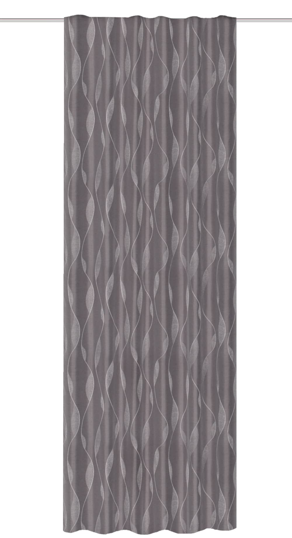 HOME WOHNIDEEN Noche 85198 Curtain Window Treatments with Blackout Jacquard Pattern 245 x 140 cm (Height x Width) Grey