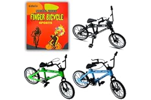 KIDBEILE BMX Finger Bikes 3-Pack 1/18 Diecast Bike Action Figure Toy,Mini Finger Mountain Bike Bicycle Art Crafts Desktop