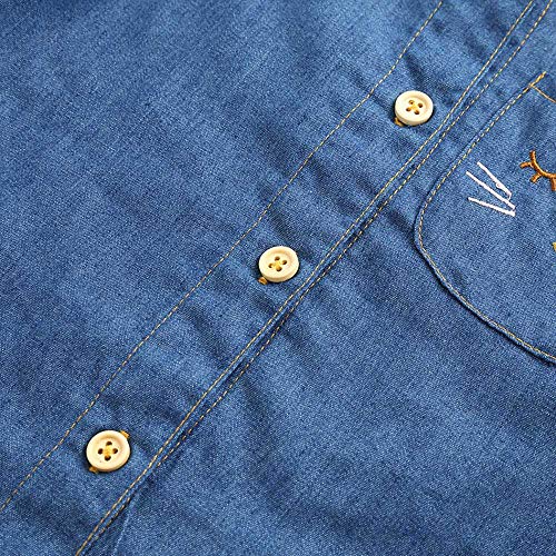 Charberry Toddler Baby Girls Lattice Skirt +Long Sleeve Denim T-Shirt Princess Outfits Set - Thumbnail 2