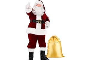 SHEJIZE Santa Claus Costume for Men Santa Costume Santa Suit Adults Men Santa Outfit