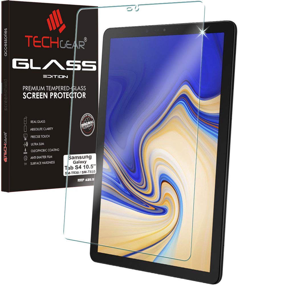 TECHGEAR Anti-Glare Screen Protector Compatible with Samsung Galaxy Tab S4 10.5"(SM-T830 Series) - MATTE GLASS Edition Genuine Tempered Glass Screen Protector Guard Cover