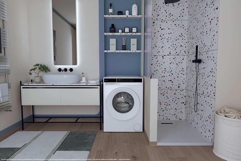 Lave-linge hublot Candy ProWash 100 EY 2108-S – 10 kg – 1200 tr/min – Classe A – ProActive EcoWash – Fonction Vapeur – Pack Hygiène – 12 programmes – Moteur induction – Blanc