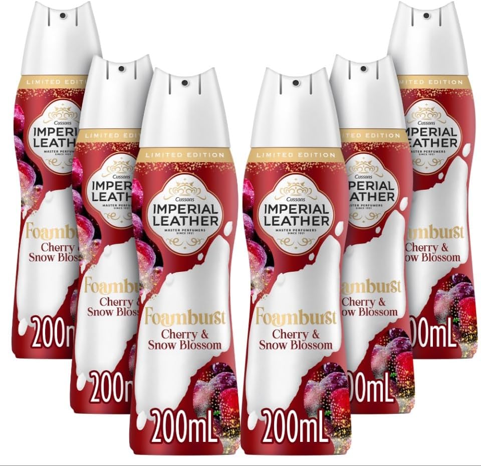 Imperial Leather Cherry and Snow Blossom Foamburst Gel to Foam Shower 6x200ml
