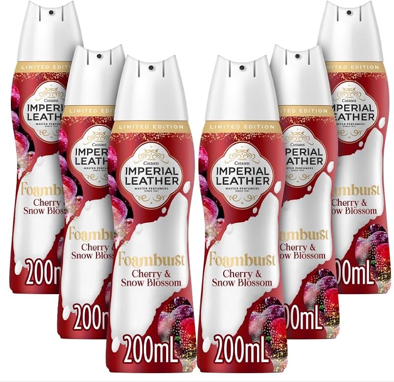 Imperial Leather Cherry and Snow Blossom Foamburst Gel to Foam Shower 6x200ml