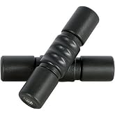 RANMING Twist Shaker Double Row ABS - Medium Volume for Stage/Studio Black | Double Row Shakers, for Accompaniment Studio Band Drummers, Latin Percussion ABS Plastic Black