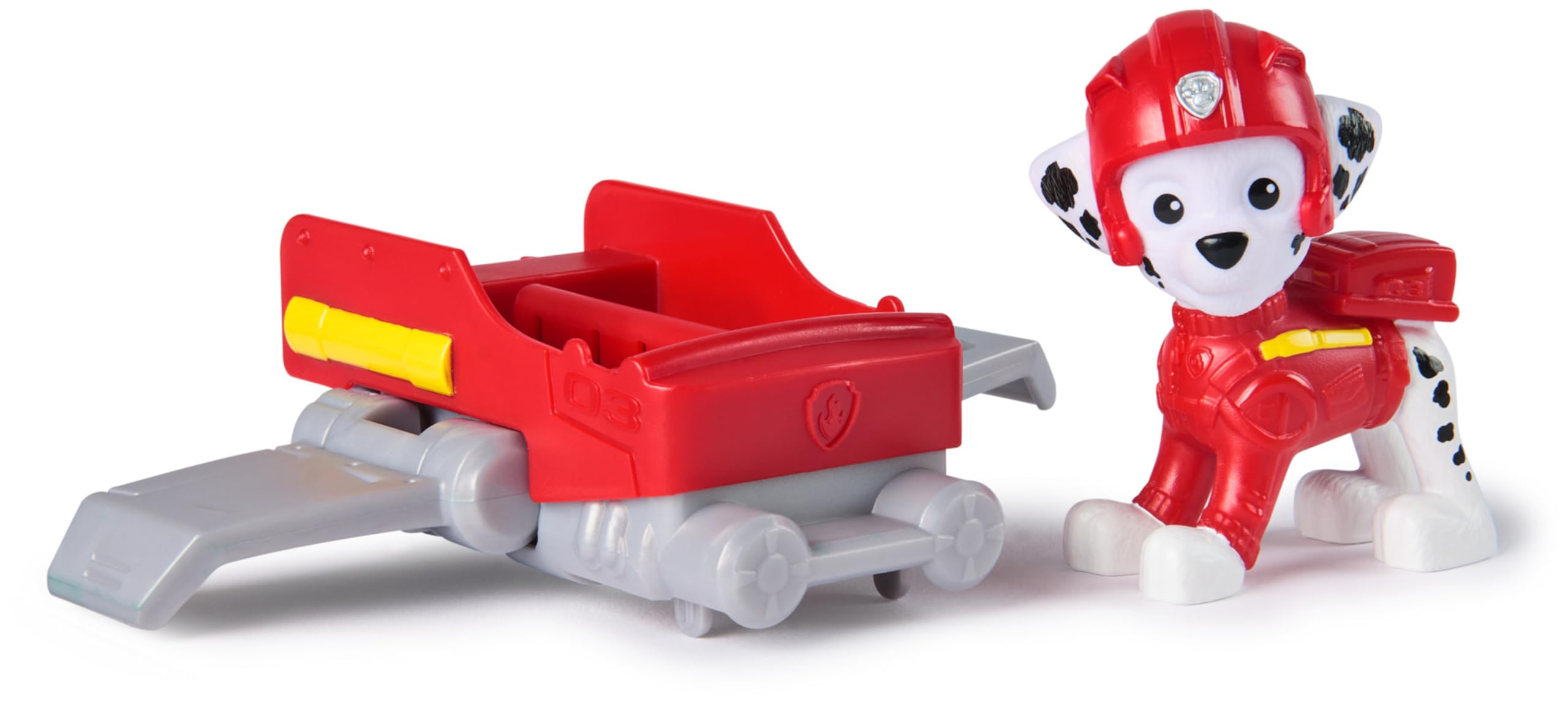 PAW PATROL, Marshall Action Pup, Spielfigur mit Mini-Rettungsflugzeug mit ausklappbaren Flügeln, Spielzeug für Kinder ab 3 Jahren 8