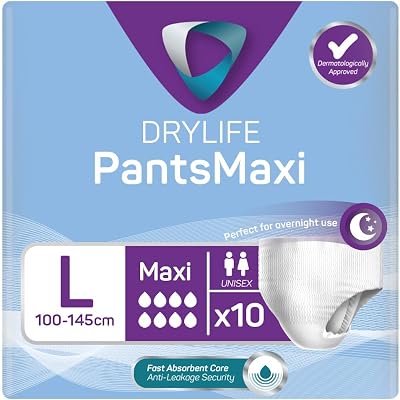 Drylife Pants Maxi Disposable Pull-Up Unisex Incontinence Large 1 Pack