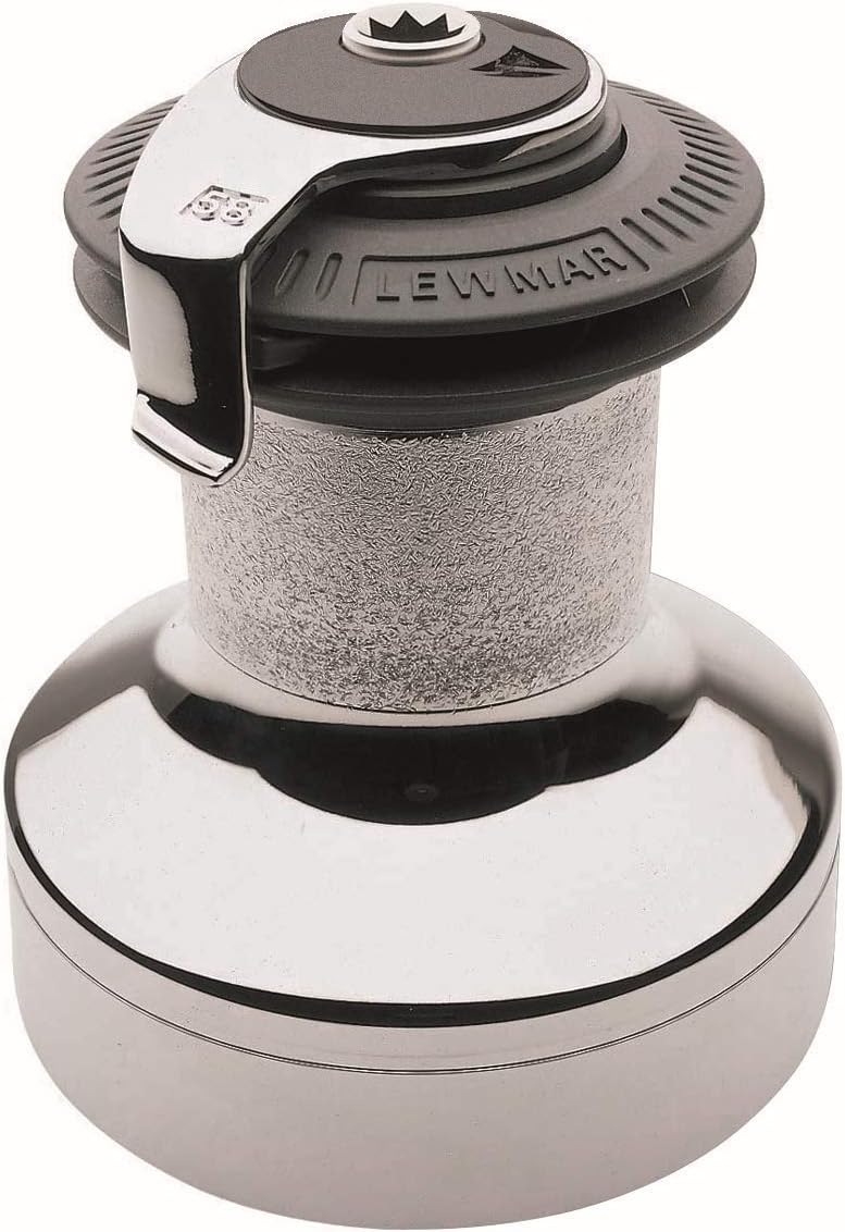LewmarOcean Self Tailing Winch 30CST Two Speed in Chrome – Two Speed Size 30 Winch, Gear Ratio 2.1:1 in 1st Gear; 4.2:1 in 2nd Gear, Power Ratio 2.1:1 in 1st Gear; 4.2:1 in 2nd Gear; no Tools Needed