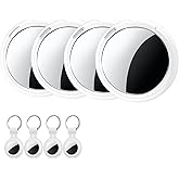 4 Pack Smart Tracker Tags MFi Certified Item Finder Apple Find My iOS Only | Bluetooth Air Worldwide Tracking Tracker Tags Waterproof Key Finder Locator with Sound for Luggage Wallet Pets Dogs Cats