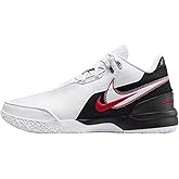 Lebron NXXT Gen AMPD Basketball Shoes (FJ1566-100, White/University Red/Metallic Silver/Black) Size 7