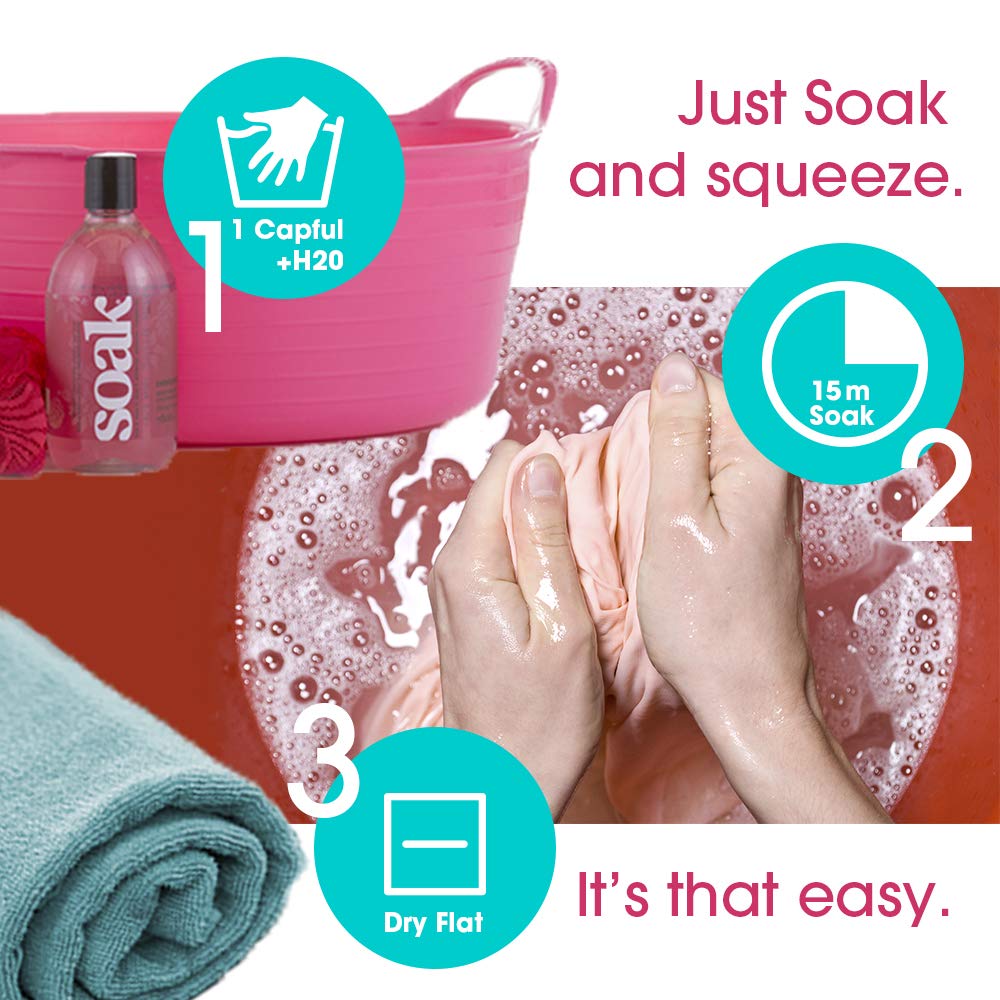 Soak Laundry Soap – No Rinse, Plant Derived Hand Wash Detergent - 375 ml / 12 fl. oz, 75+ Washes (Celebration)
