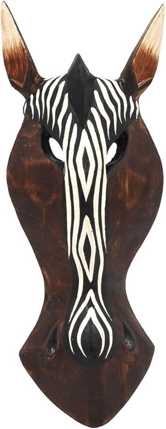 Amazon Com Brick Red Shed Hand Carved Wooden Animal Mask Wall