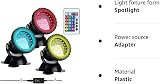 Lychee RGB Waterproof Underwater Spot Lights Set of 3 with Remote DC12V view 8