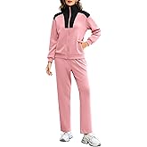 Totatuit Sweatsuits for Women 2 Piece Lounge Outfits Sweatshirt Wide Leg Sweatpant Tracksuit Matching Set