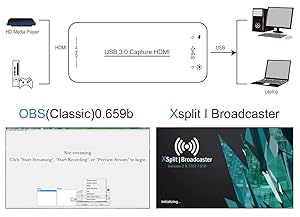Digitnow Game Capture Hd Video Capture Dongle Hdmi To Usb 3 0 Live Streaming Game Recorder Device
