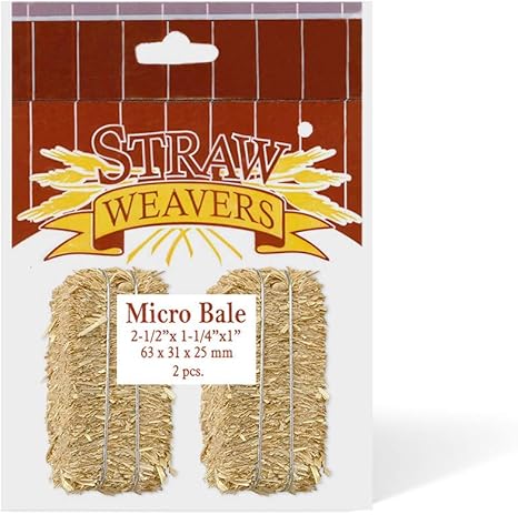 Amazon Com Floracraft 2 Piece Decorative Straw Bale 1 Inch X 1 25