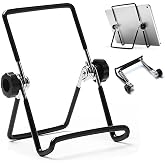 VOVIGGOL Adjustable Tablet Stand Holder, Non-Slip Foldable Holder Cradle Fit for 9-12.9" Tablets, iPad, Samsung and Kindle Fire, Display Stands Picture Frame Stand for Photos (Large Black)