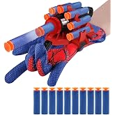 Syryia Spider Web Shooters Toy Set for Kids | Wrist Launcher with Gloves, Superhero Role Play, Gift for Birthday, Halloween Cosplay Party Favors, 10 Soft Foam Darts