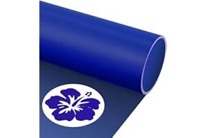 TransWonder Puff Vinyl Heat Transfer Blue - 3D Puff Heat Transfer Vinyl HTV Puff Vinyl 12"x6' for Heat Press T Shirt Compatible with Cricut Air or Maker (Blue)