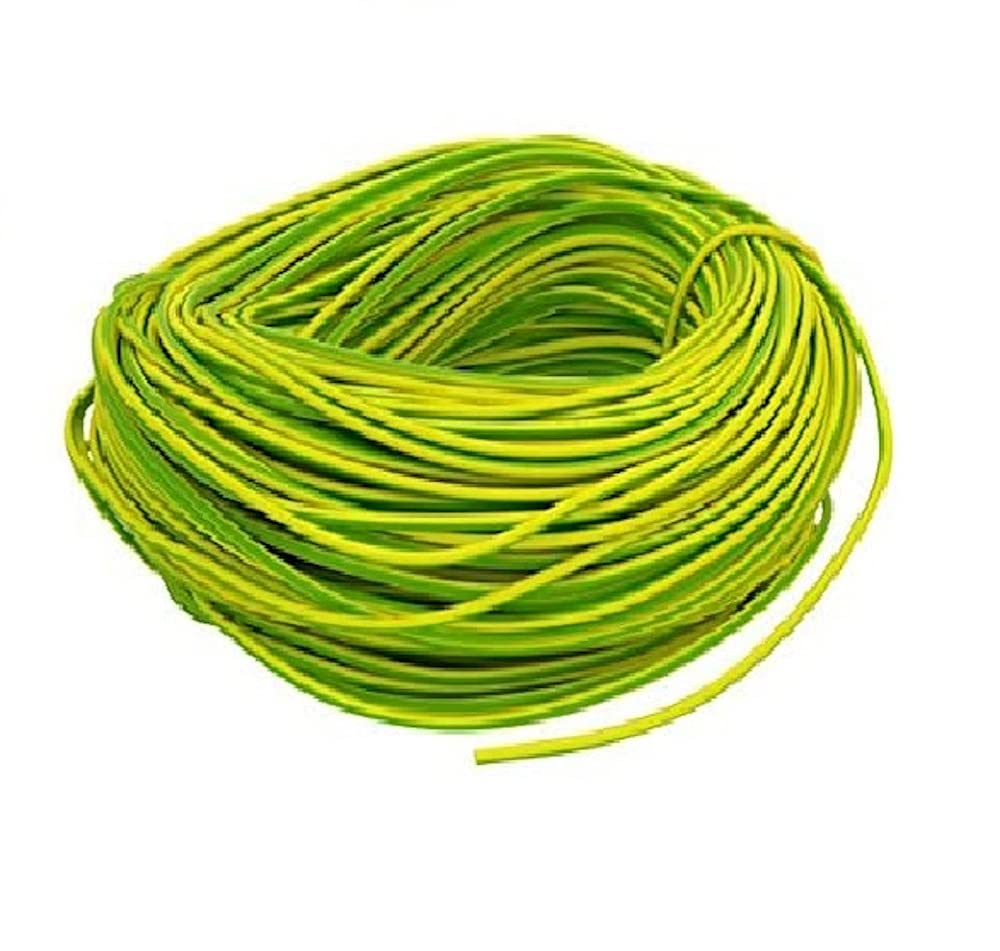 Merriway BH01483 Earth Sleeving, 2.0mm Yellow & Green, 10 Metres (33 feet)