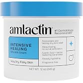 Amlactin Intensive Healing Body Cream, 15% Lactic Acid, 12 oz | 15% body cream with lactic acid and ceramide 3 exfoliates and deeply moisturizes extremely dry skin for smoother skin.