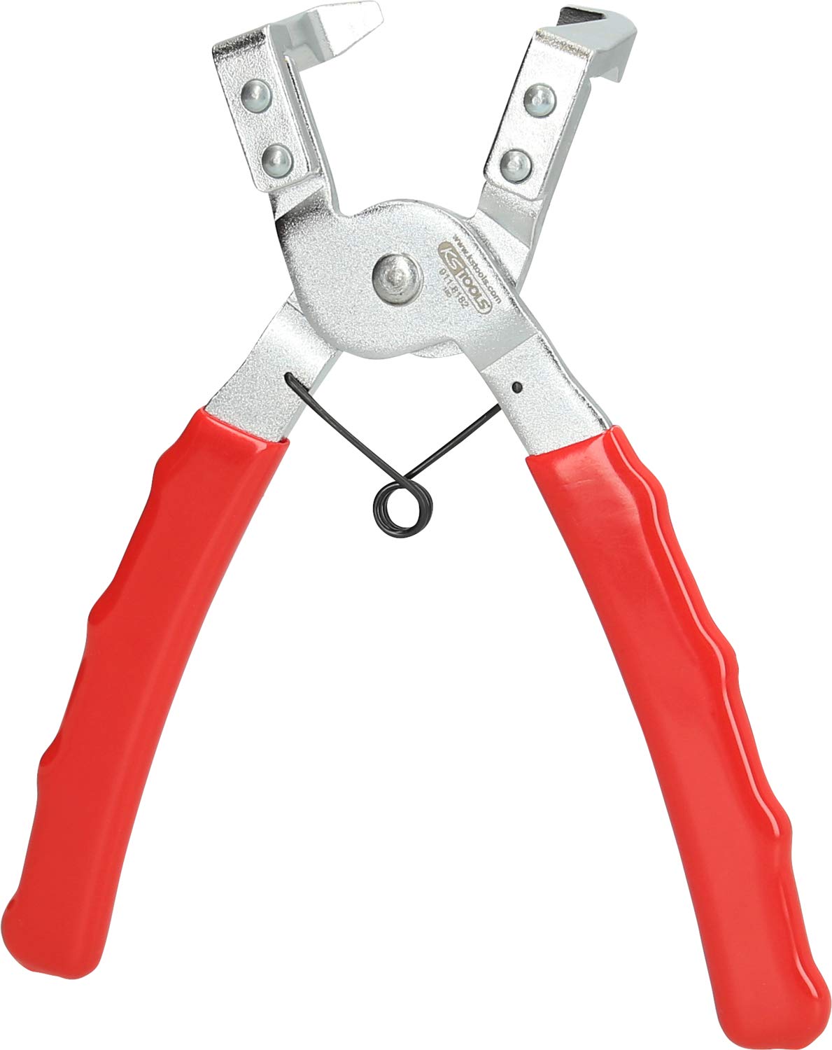 KS Tools 911.8182 Angled Clip Pliers for Removing Plastic Rivets and Clips