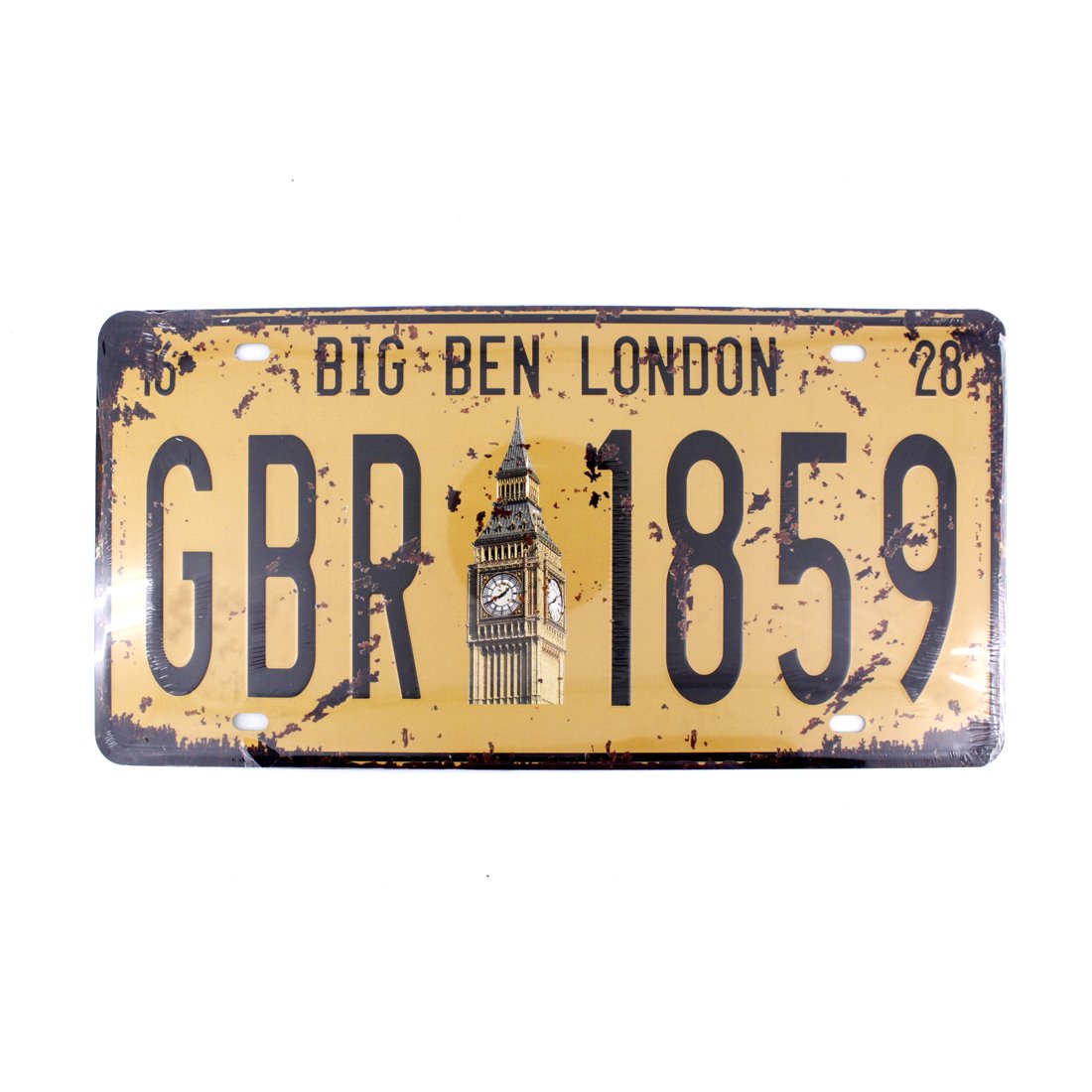 6x12 Inches Vintage Feel Rustic Home,Bathroom and Bar Wall Decor Car Vehicle License Plate Souvenir Metal Tin Sign Plaque (Big Ben London)