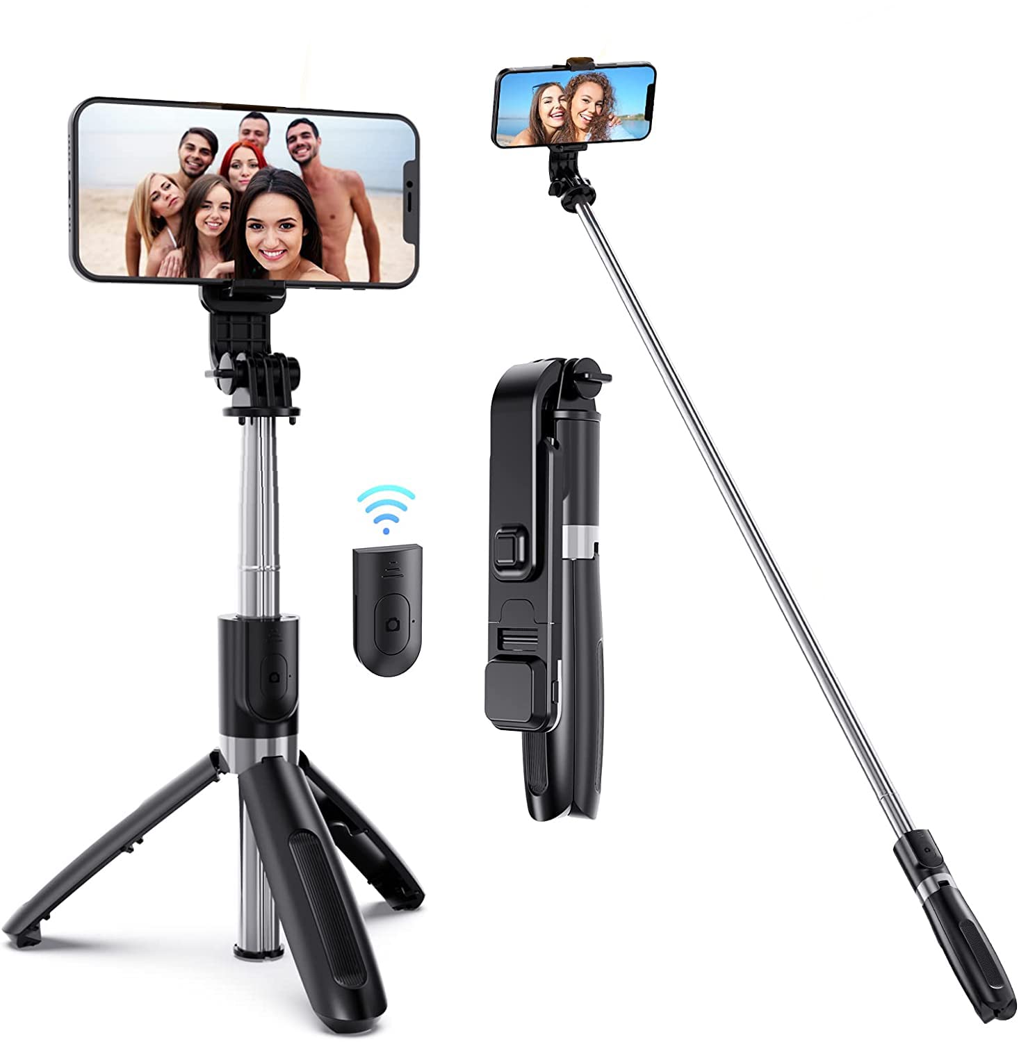 Selfie Stick, for Huawei P60 P60 Pro / P50 P50 Pro / P40 Pro Plus / P30 Lite Pro / P20 Plus Wireless Remote and Tripod Head Mount, Extendable and Portable, Cell Phone Tripod Camera Stand