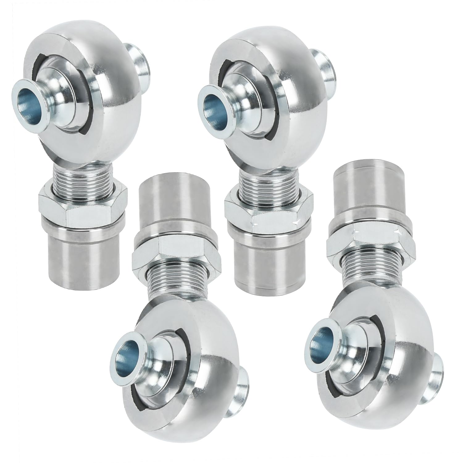 Photo 1 of 1.25'' Heim Joints Rod End Kit, 1 1/4'' Right and Left Hand Thread Chromoly Joints Heat Treated Chromoly with Round Tube Adapter, High Misalignment Spacer (2 Pair)