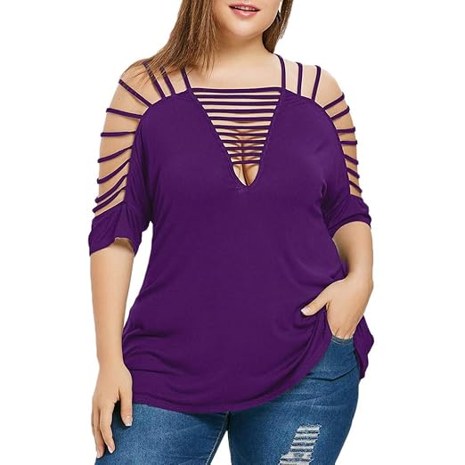 plus size purple dressy tops