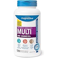 Progressive Advanced Multivitamin for Men 50+, with Maca, Turmeric, Bacopa Extract and CoQ10. For Immune and Joint Support, H