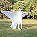 Dance Fairy Kids Belly Dance ISIS Wing Halloween Costume for Children,White(No sticks)