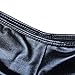 CHICTRY Women's Wet Look Faux Leather Underwear Open Crotch Mini Booty Panties Black Medium(Waist:27.5-39.0