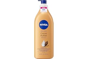NIVEA Cocoa Butter Body Lotion for Dry Skin with Hyaluronic Acid, Cocoa Butter and Deep Nourishing Serum, 72-Hour Body Moisturizer, 16.9 Fl Oz Pump Bottle