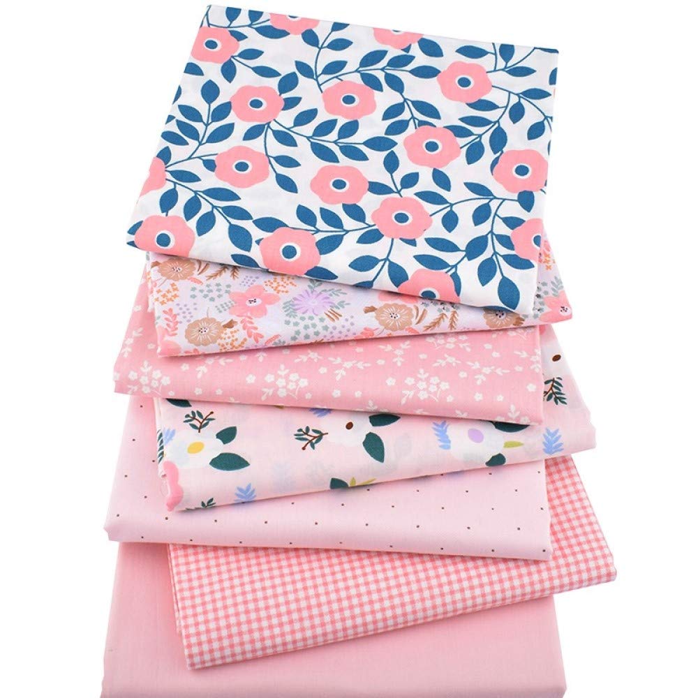 Aubliss 50pcs 100% Cotton Fabric Bundle 10