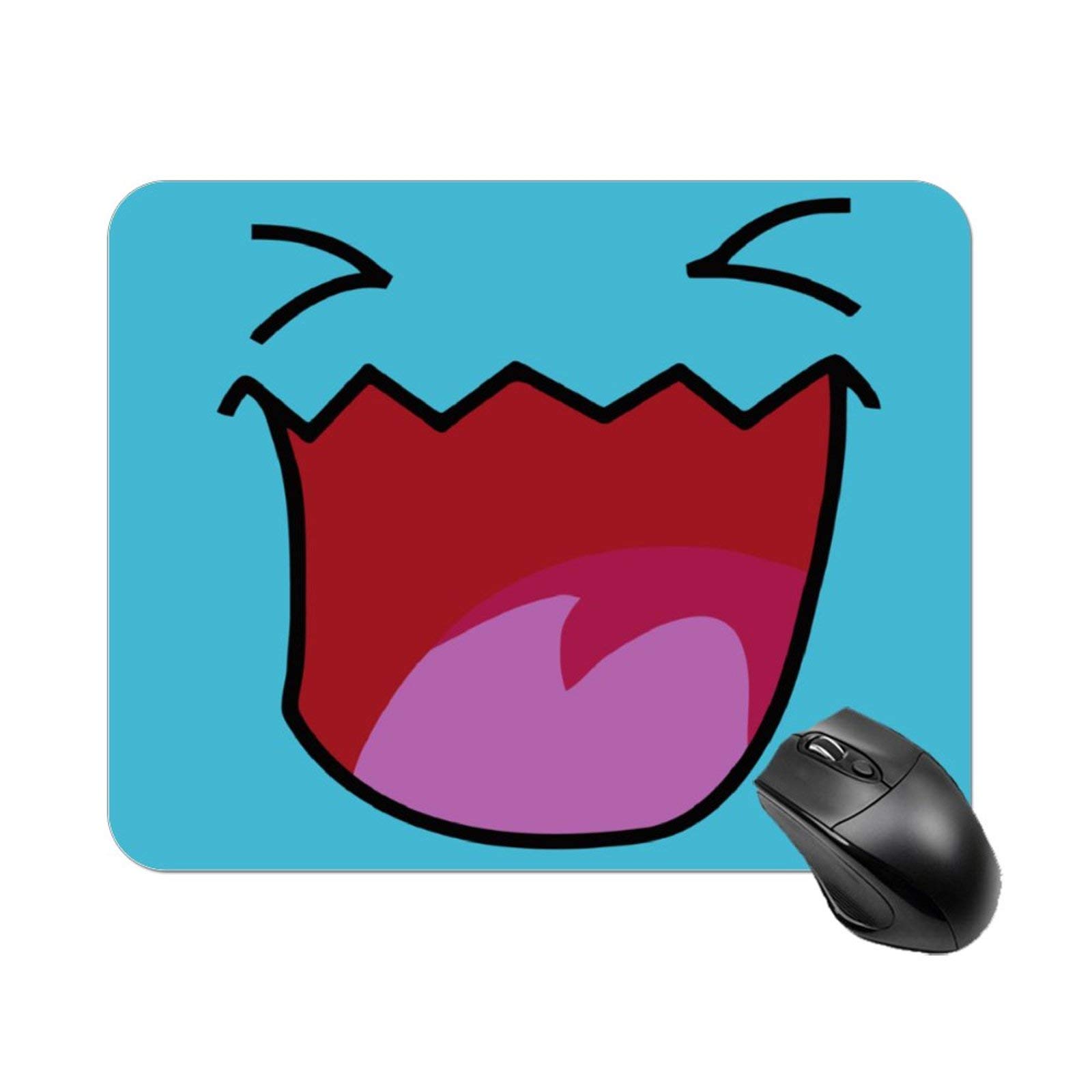 Yeuss Rectangular Non-Slip Mousepad Blue Smiley Emoji Gaming Mouse mat pad 200mm x 240mm