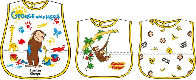 Amazon Co Jp おさるのジョージ 18年 子供用 ベビー エプロン3枚組 福袋 Wn31 ワンサイズ ワンカラー 服 ファッション小物