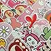 Homyu Stickers 50-Pcs PVC Decals Pink Teenage Dream Romance of Teenage Girls Waterproof Sunlight-Proof DIY Ideals for Cars Motorbikes Skateboard Spinner Luggages Laptops