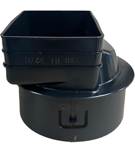 4x4x6 Universal Downspout Tile Adapter – Fits 4”x 4